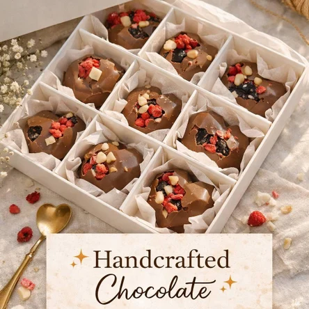 Шоколадные конфеты из молочного шоколада ручной работы